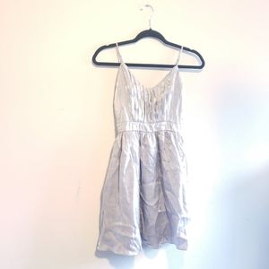 Silver spaghetti strap dress